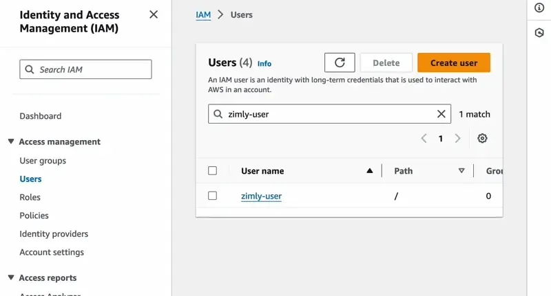 Create S3 Policy for User